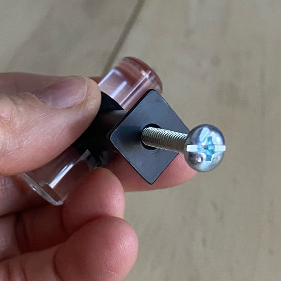 Knob, acrylic bar knob,Matt Black, and clear new in packaging by Liberty - Picture 9 of 17